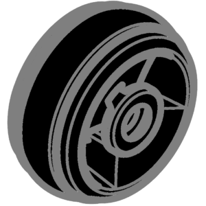 Wheel, Pile Adjustment, Black V/VP POS 110