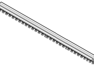 Brush Strip Black 14" 86002440 POS 128 L