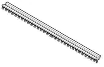 Brush Strip Black 14" 86002440 POS 128 L