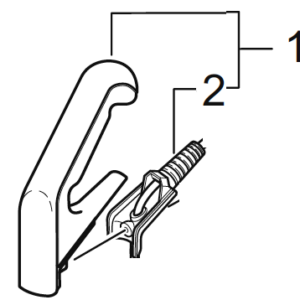 HANDLE GRIP, COMPLETE, BLACK 86407670 POS 1