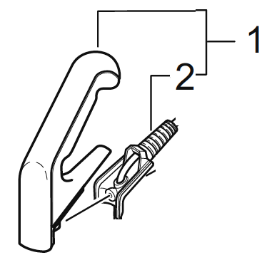 HANDLE GRIP, COMPLETE, BLACK 86407670 POS 1